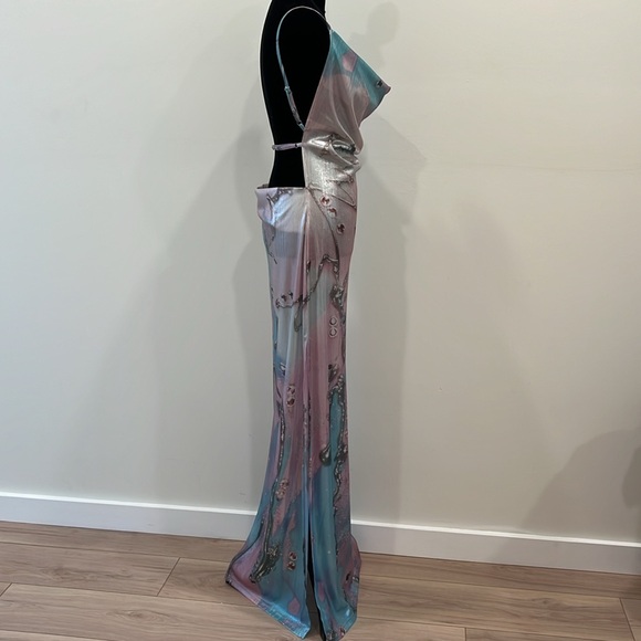 HILDUR YEOMAN The Siren Maxi Dress in Pink Mercury Sky - Picture 6 of 12